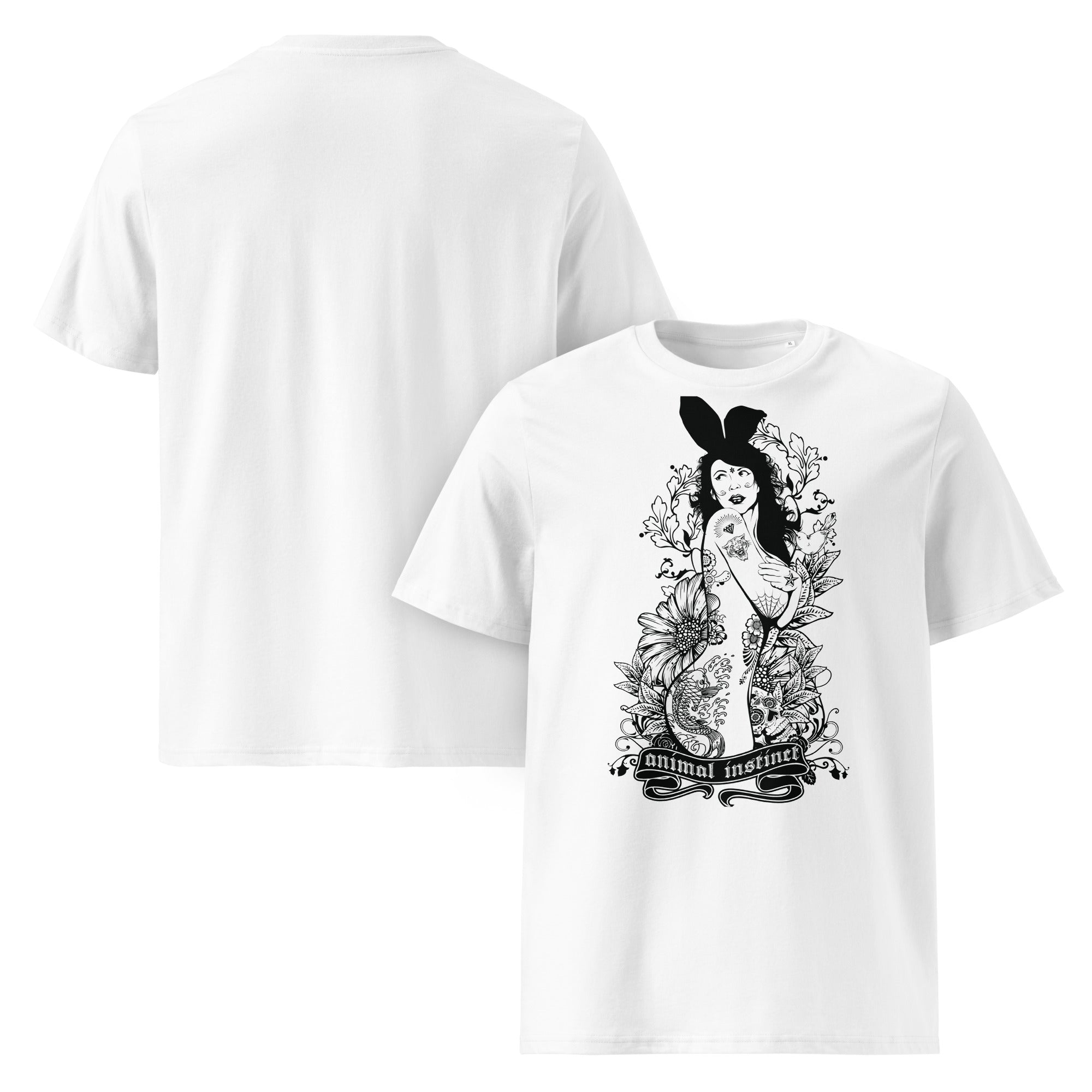 Beauty bunny tattoo t-shirt
